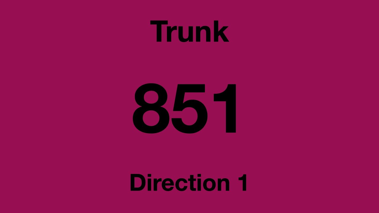 [SBS Transit] Trunk Bus Service 851 - Direction 1 Hyperlapse
