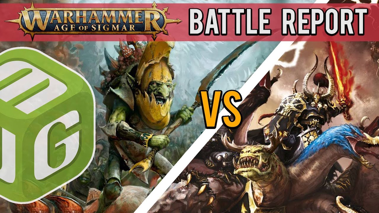 Gloomspite Gitz vs Slaves to Darkness Age of Sigmar 3rd Edition Battle Report Ep 185