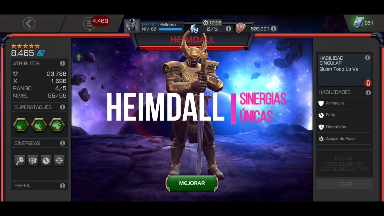 HEIMDALL Sinergia 💑 con Hela y Ángela | Marvel Batalla de Superhéroes