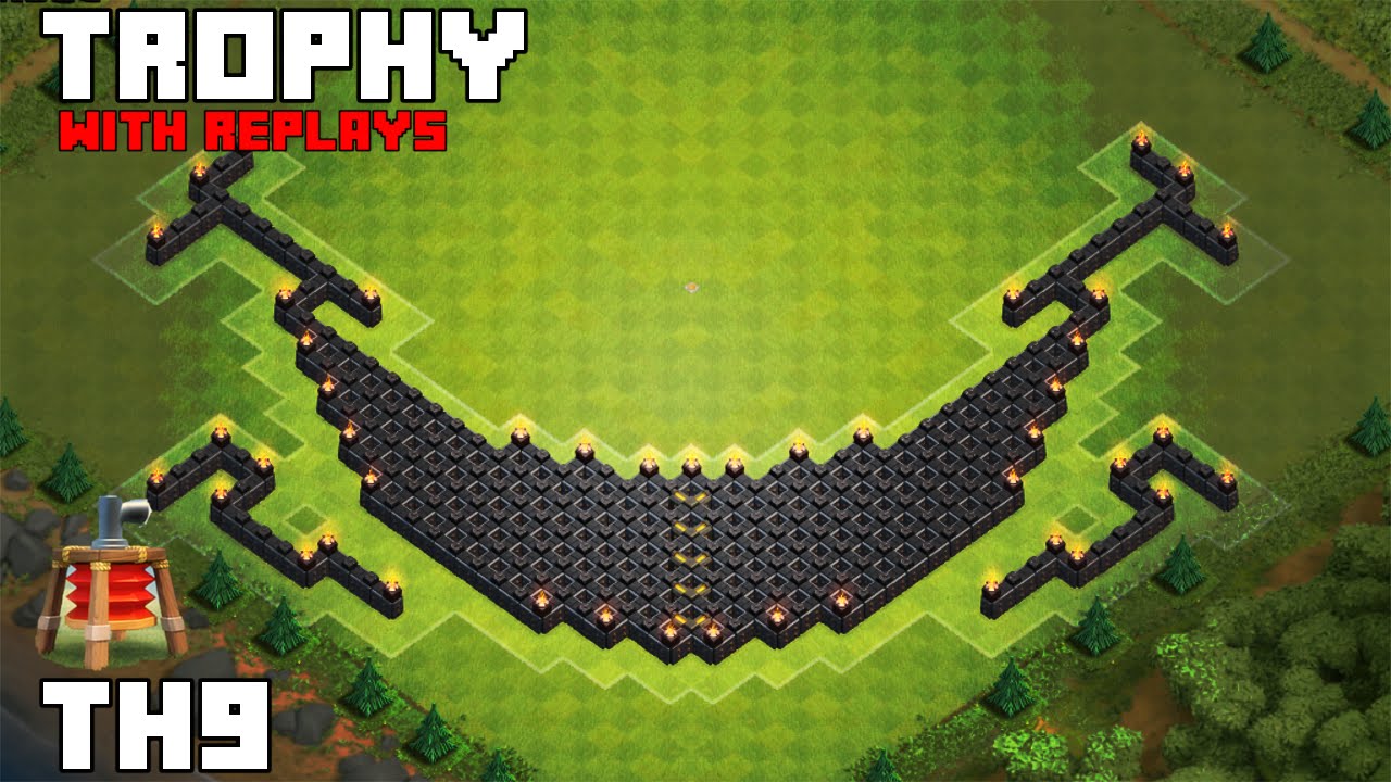Clash Of Clans: Th9 Trophy Base 2015/with replays [Eclipse]