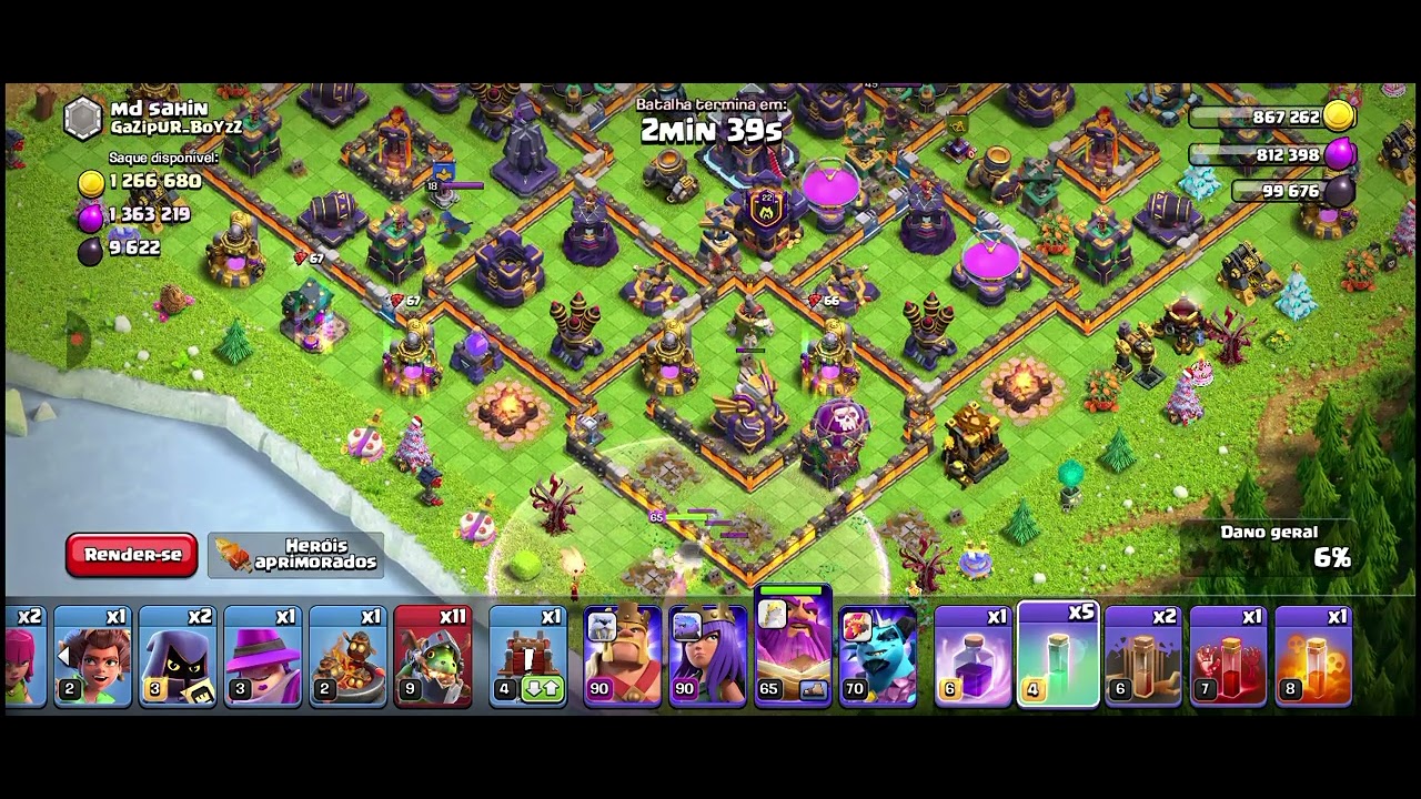 Batalha normal | CV15 Vs CV15 Recente | Casual Gamer | Clash of Clans 