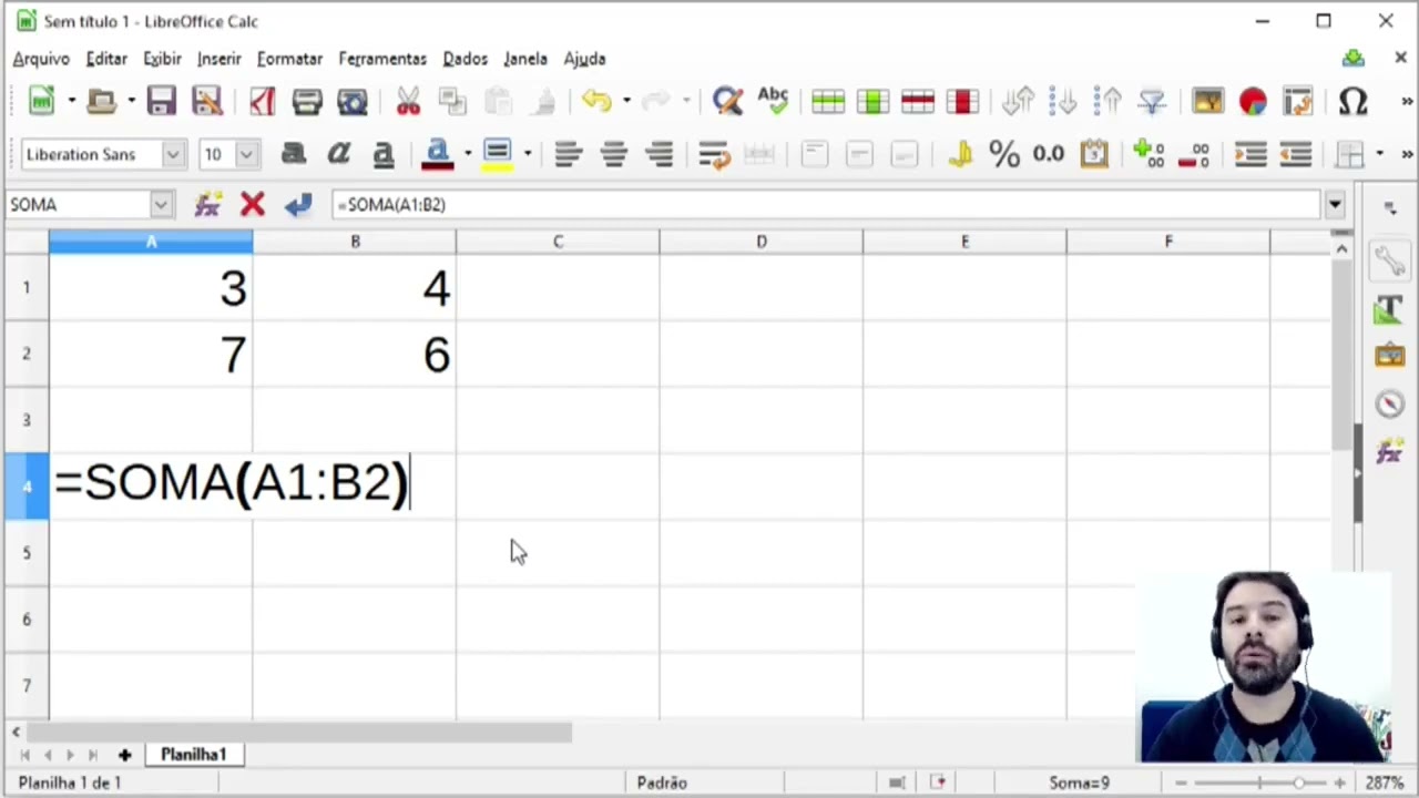 SOMA Quest&atilde;o de concurso sobre o LibreOffice Calc e as planilhas eletr&ocirc;nicas