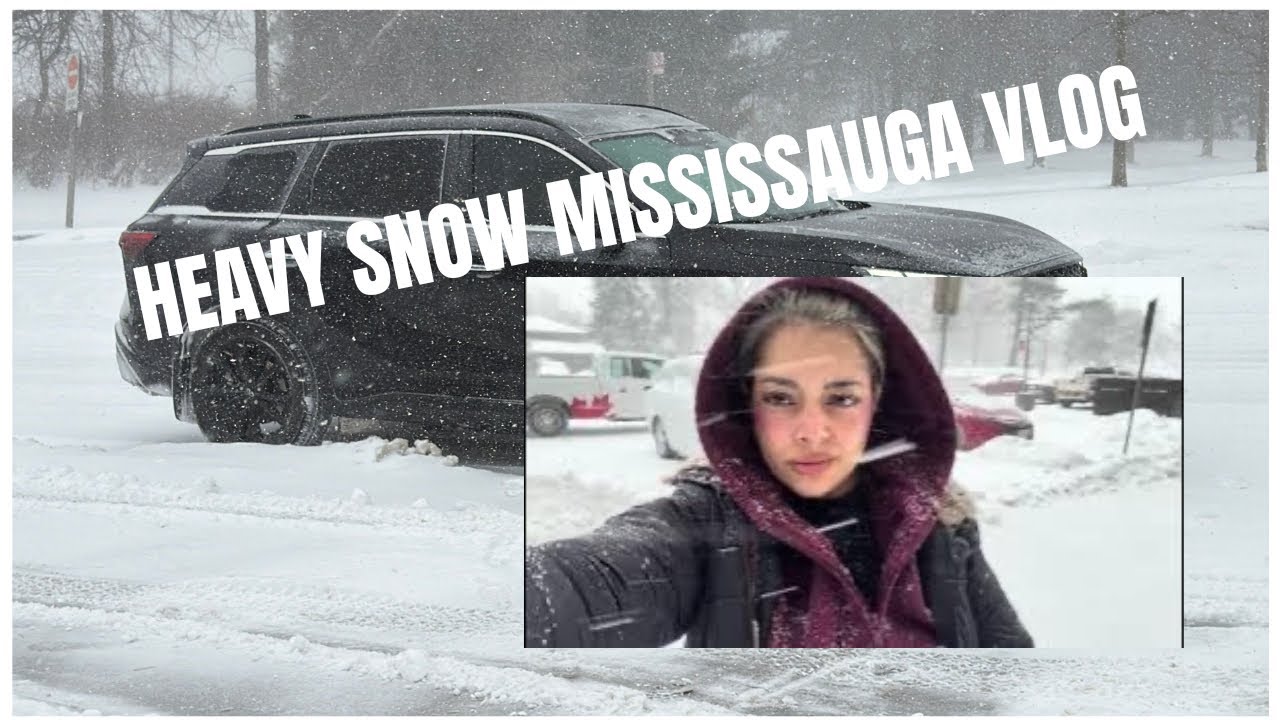 Heavy Snow Mississauga Vlog | Delicious Pizza 
