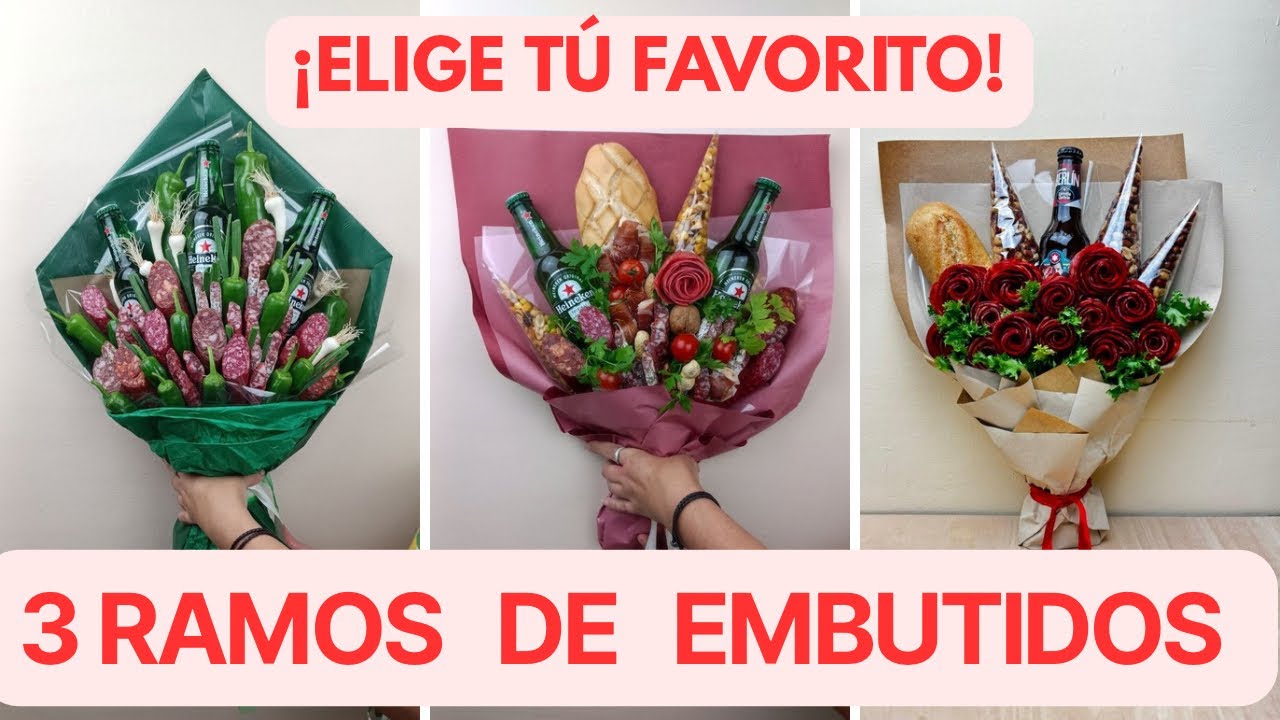 TRES RAMOS DE EMBUTIDOS | REGALOS ORIGINALES HECHOS A MANO 