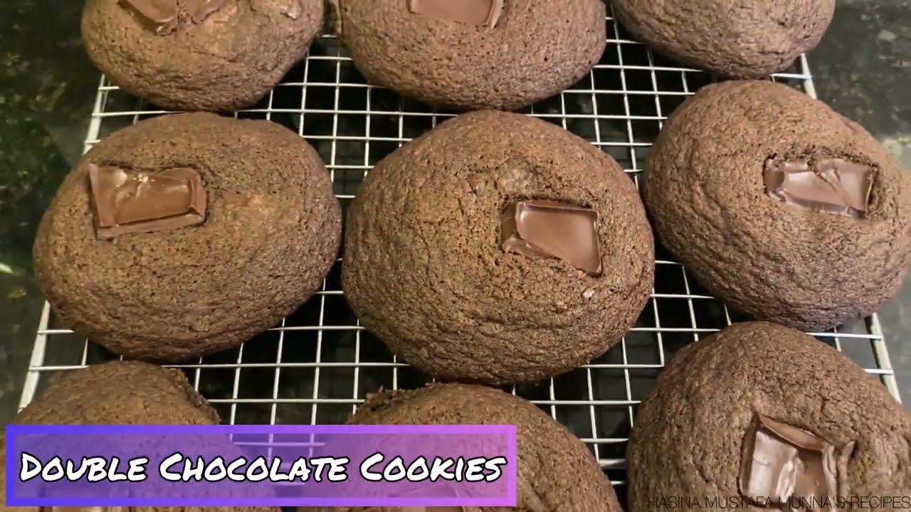 EASY, MELT IN YOUR MOUTH DOUBLE CHOCHOLATE COOKIES | SUPER DELICIOUS | সহজ মজাদার ডাবল চকলেট কুকিজ