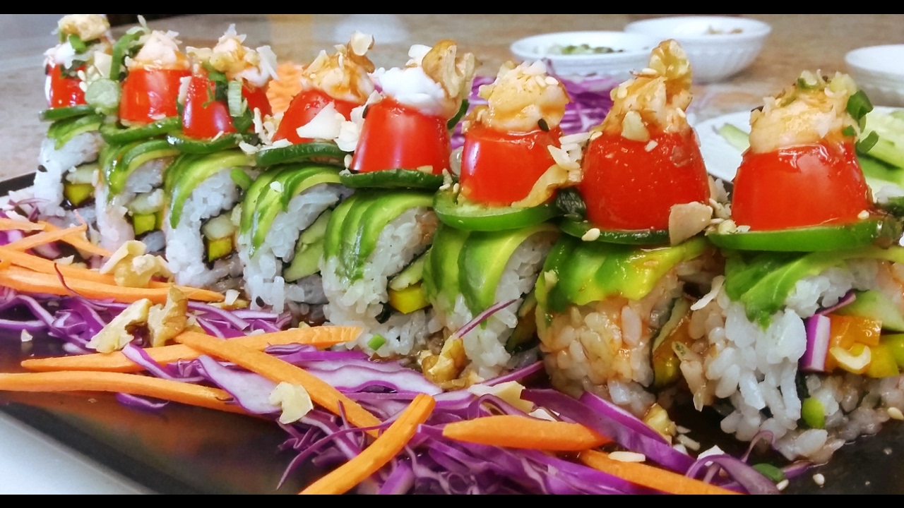 How to make Vegan Sushi Spicy Coconut Crunch Roll