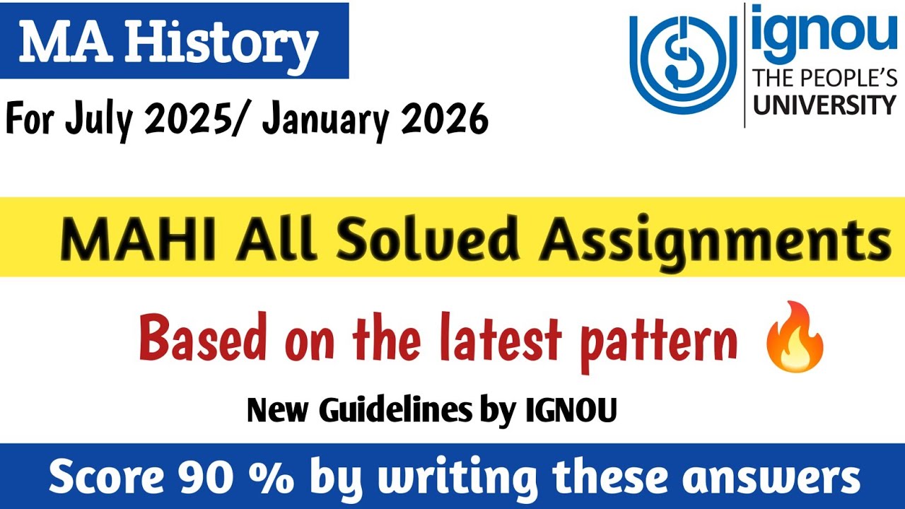 MHI 101 solved assignment | ma history solved assignment 2025-26 | how to make history assignments 