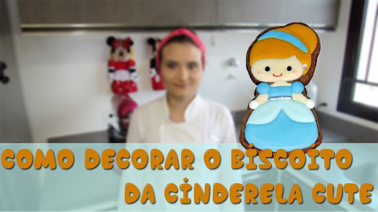 Como decorar o biscoito da Cinderela Cute | Fernanda Masullo - Biscoitos Decorados