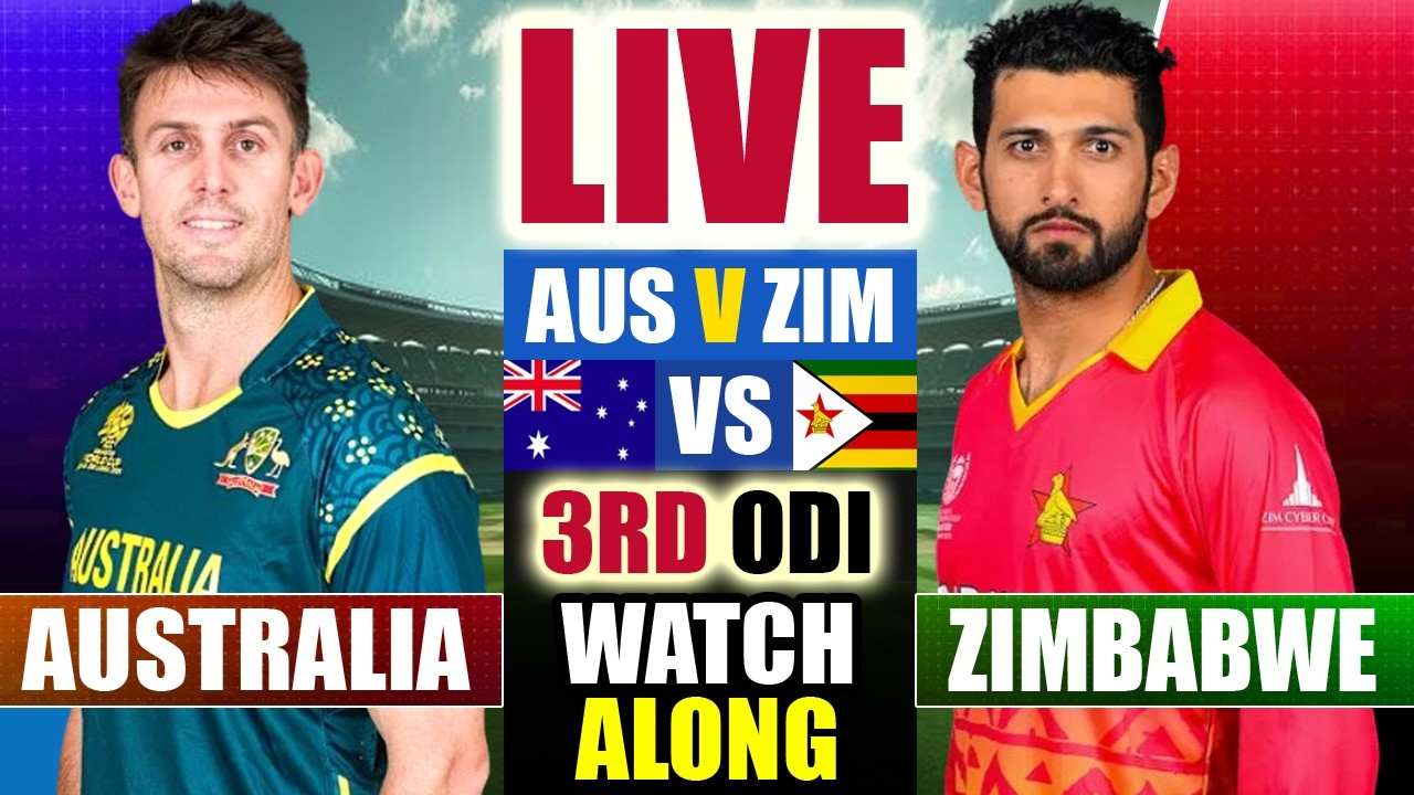🔴LIVE: Australia vs Zimbabwe, 1ST INNINGS | AUS vs ZIM 3rd ODI Live Score