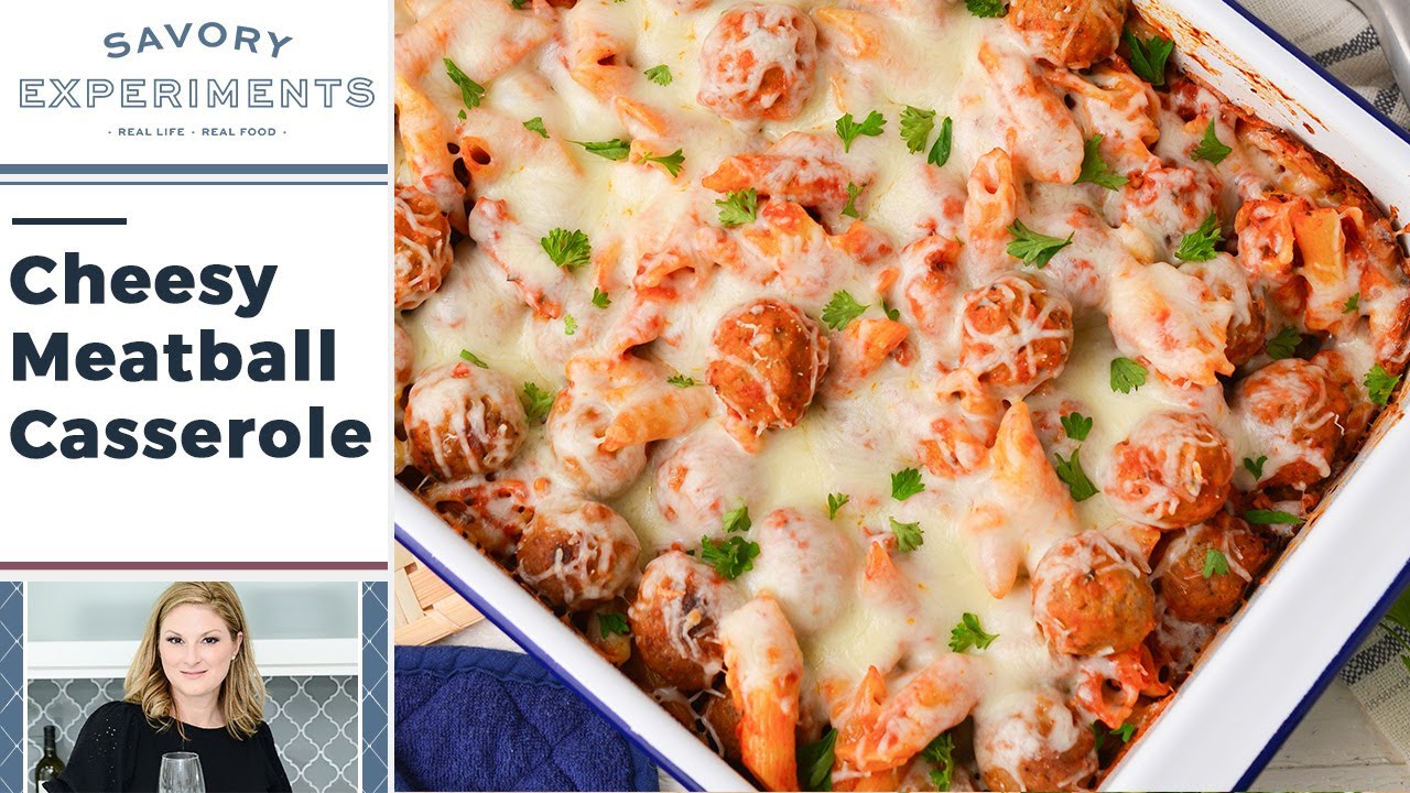 Cheesy Meatball Casserole Recipe