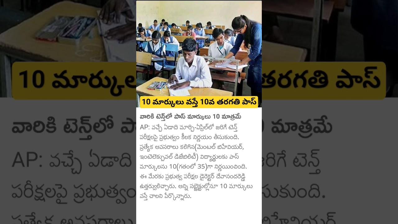 10th pass marks for disability students
