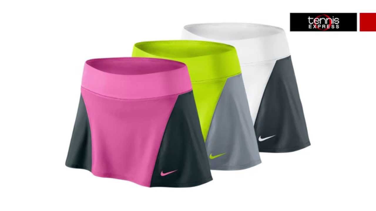Теннисная юбка Nike женская с оборками и трикотажем — Tennis Express