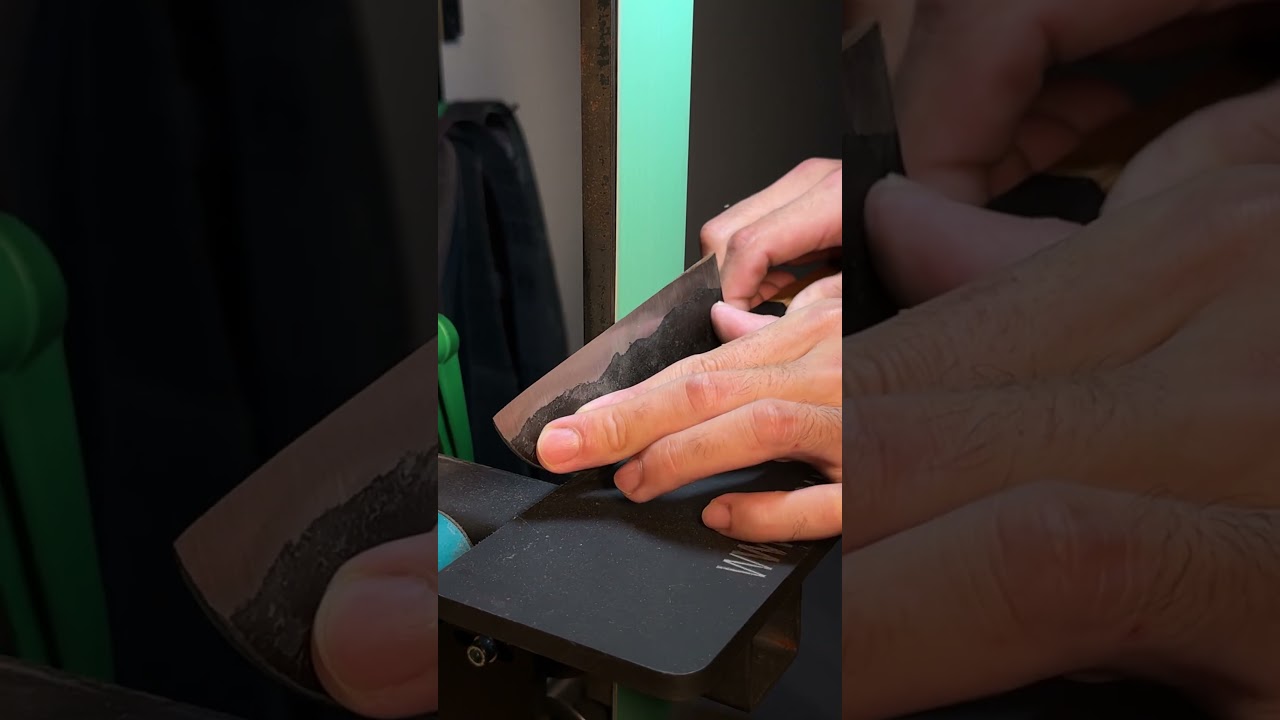 David&rsquo;s handmade knife, sharpness test! #fyp #knife #knifesharpening #ray #knifesharpener #rui