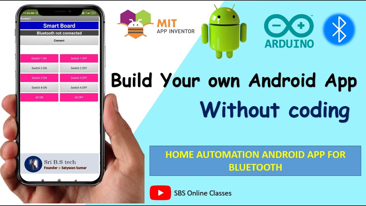 Complete Android App Development for Arduino in HINDI || MIT App Inventor