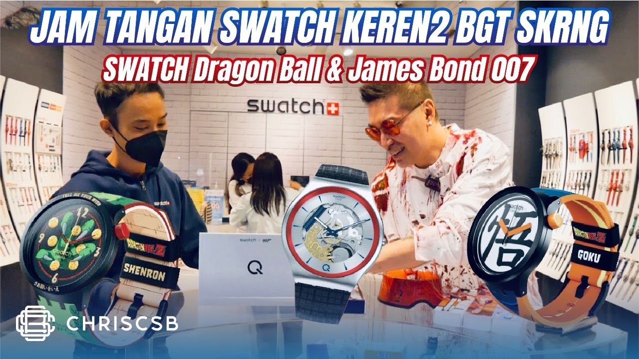 Jam Tangan Swatch Collab Sama 007 James Bond & Dragon Ball, Keren2 Banget Sekarang Koleksinya