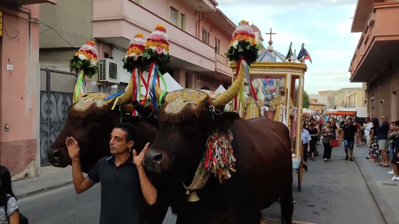 Processione in Onore di San Basilio per le vie del paese (ottava) Maracalagonis 4 Settembre 2022