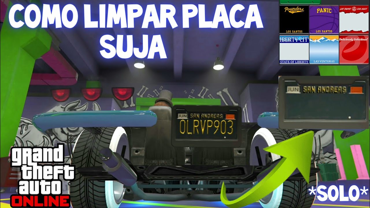 COMO LIMPAR AS PLACAS SUJAS NO GTA5 ONLINE (MÉTODO FÁCIL)