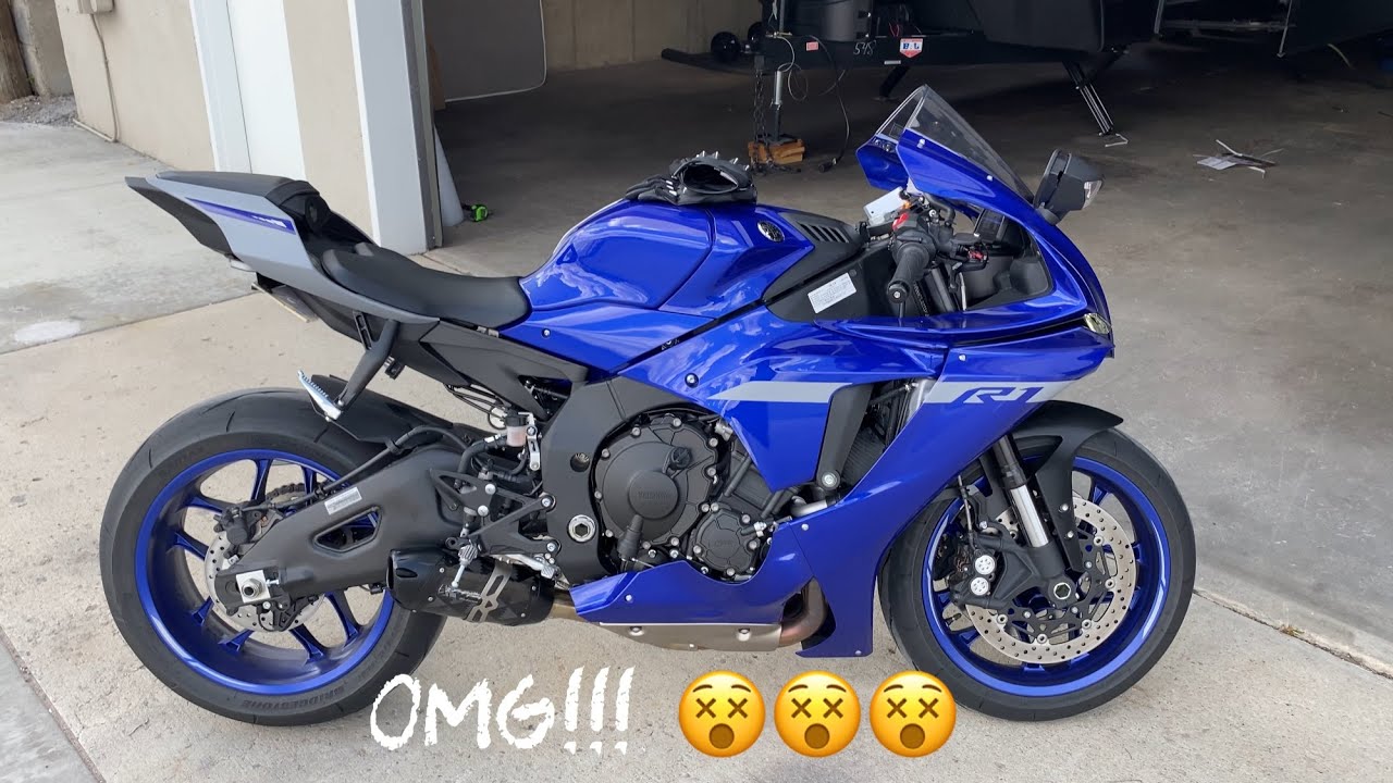 Сравнение выхлопных систем Yamaha R1 2020 года, удаление штатного и бесплатного глушителя, открыт...
