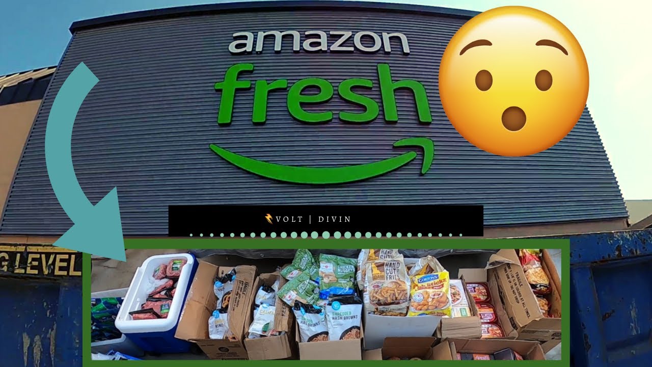 Dumpster Diving Amazon Fresh For Free Food To Donate S1E78