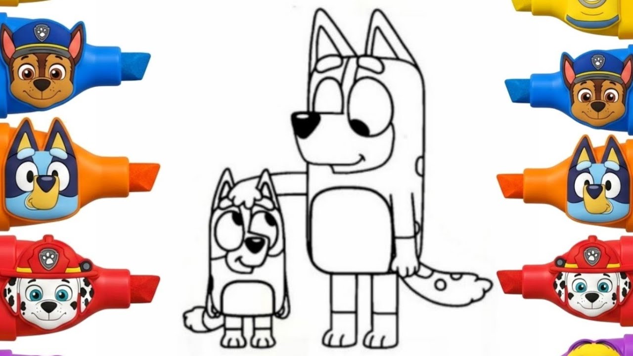 Научитесь рисовать Блюи легко | Пошаговое рисование для детей