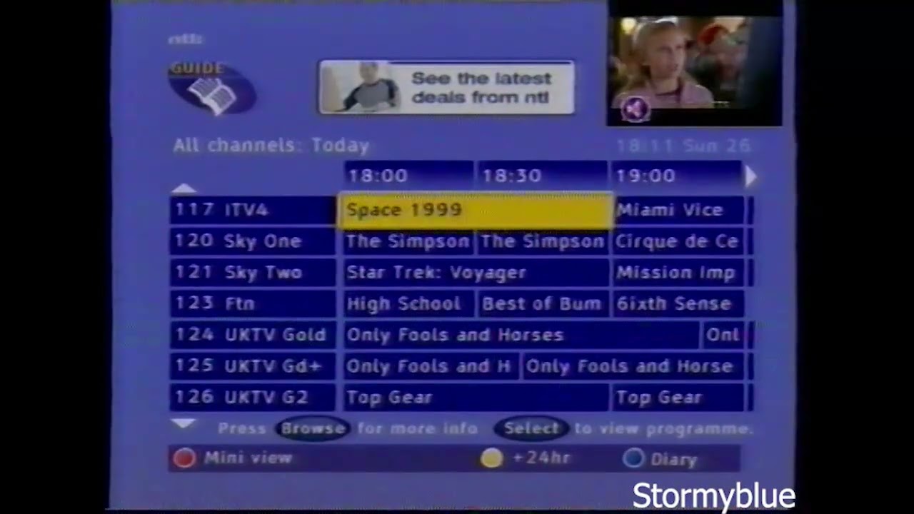 NTL - Channel Surfing/EPG (Sunday 26th November 2006)