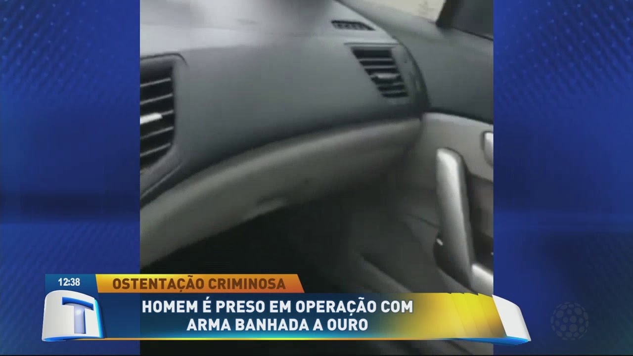 Homem é preso em operação com arma banhada a ouro - Tribuna da Massa (08/05/19)