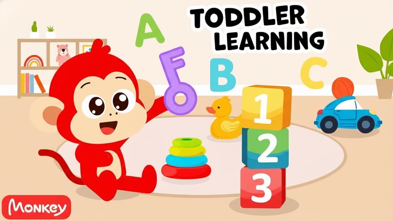 ABC & Counting 1–10 🤖 | Learning Video for Kids