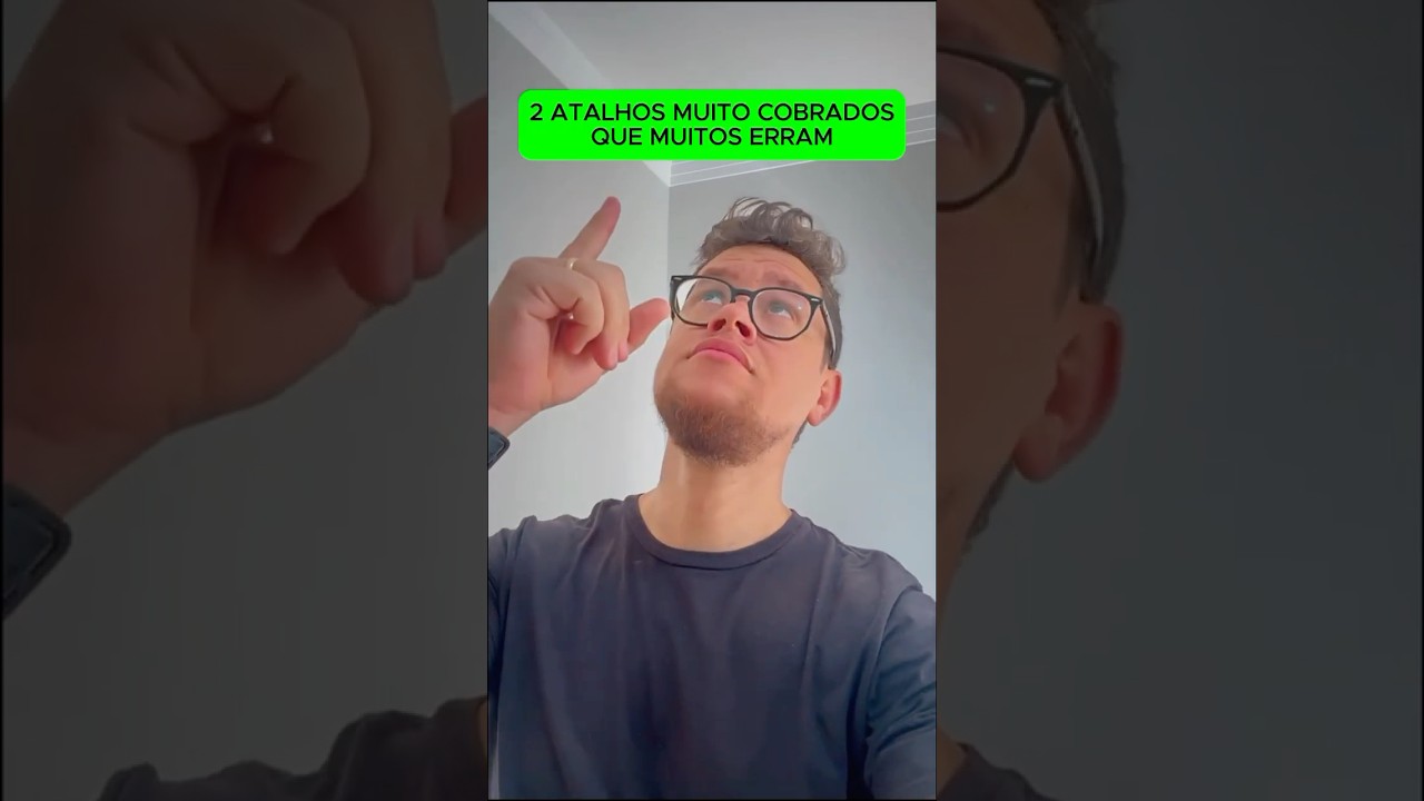 Atalhos muitos cobrados em provas e com alto índice de erro. 