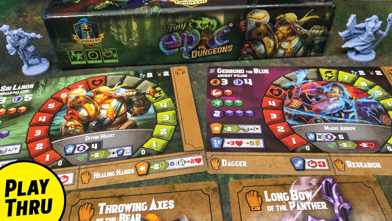 TINY EPIC DUNGEONS Playthrough with Basics of How to Play Published by Gamelyn Games