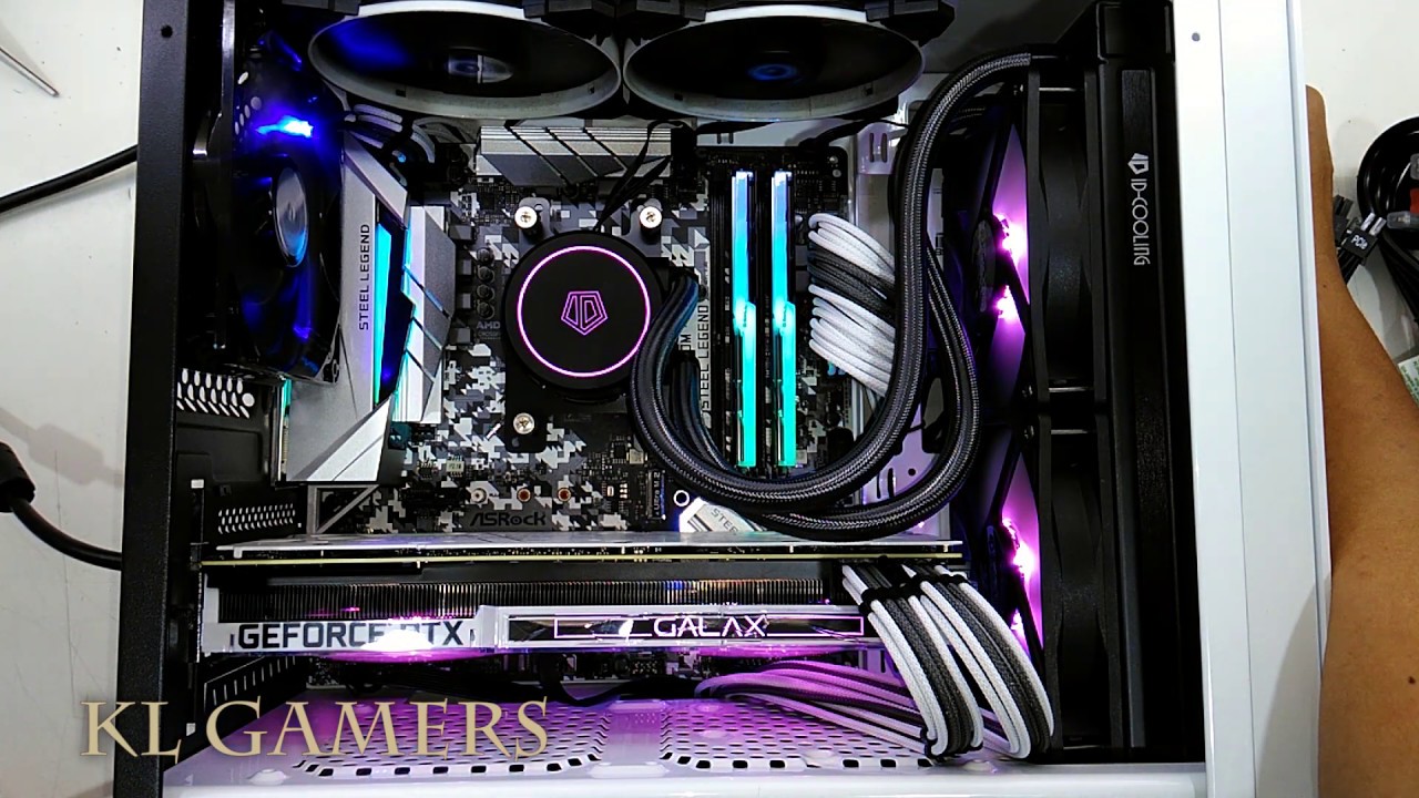 AMD Ryzen Gaming ASRock B450M Steel Legend Upgrade CORSAIR RM750 RGB ID-Cooling Cable Management