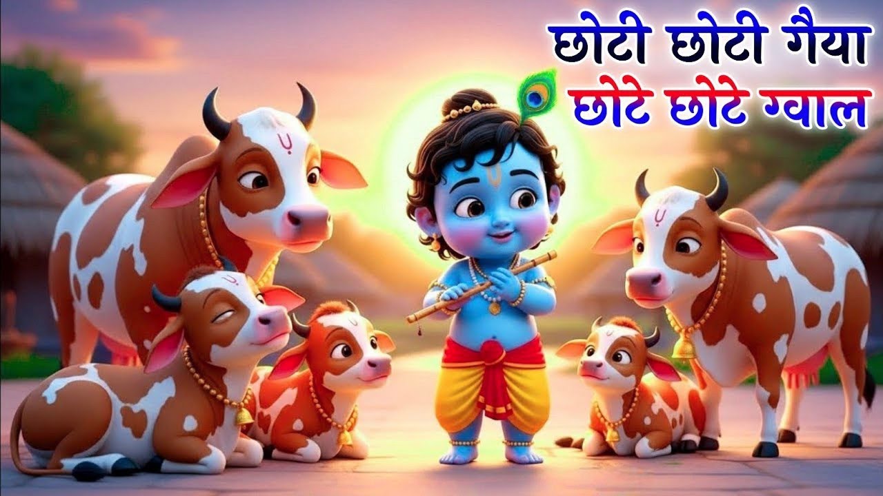 Little Krishna Song छोटी छोटी गैया - Choti Choti Gaiya Chote Chote Gwal | Krishna Song