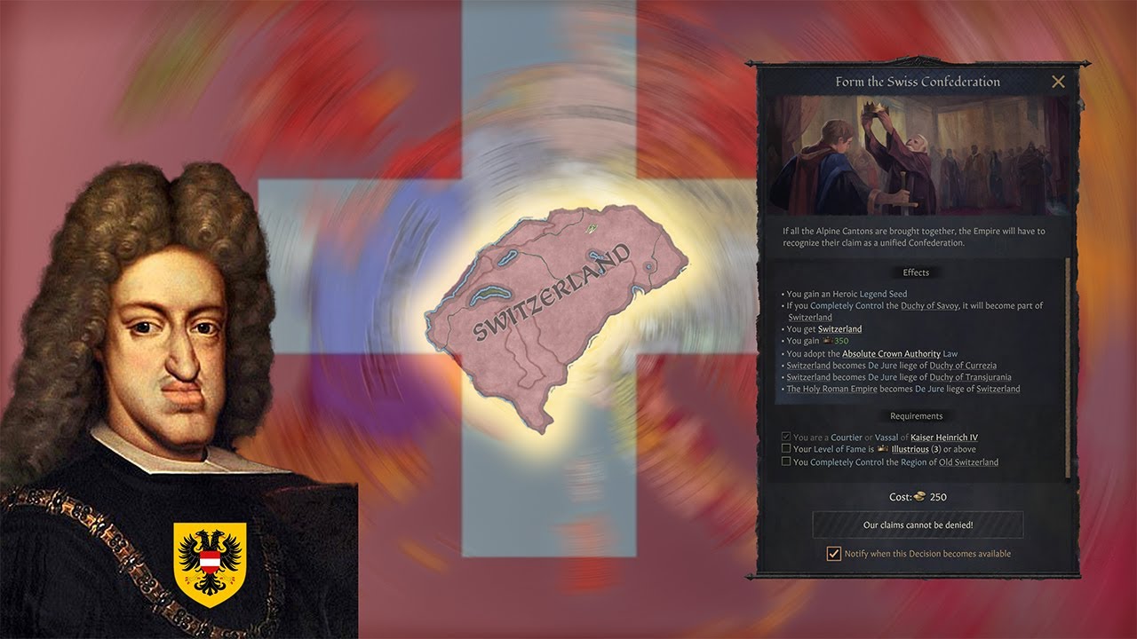 I FORMED SWITZERLAND AS THE HABSBURGS!