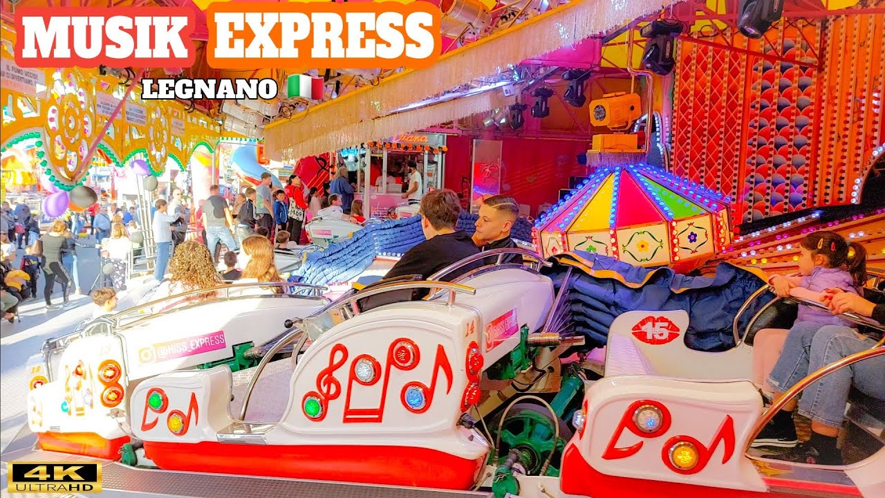 MUSIK EXPRESS  Rides - Giostre 2024 🇮🇹 Legnano Lunapark 4K