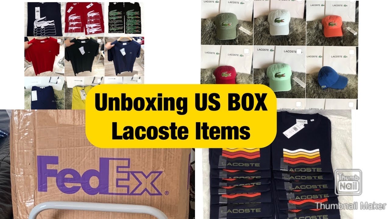 Unboxing of US Box - All Lacoste Items