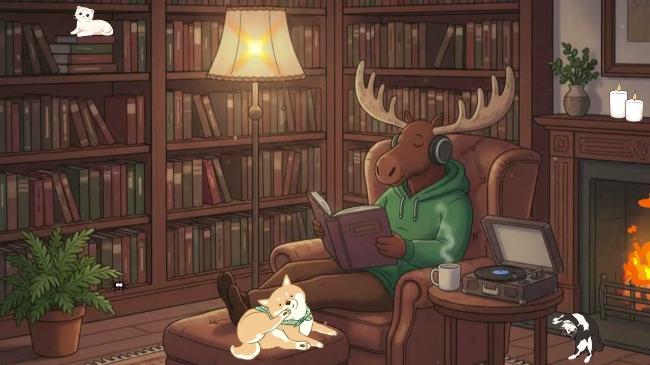 Quiet Study at Moose Music Café / Library Lofi & Acoustic Dreams [No Repeat]
