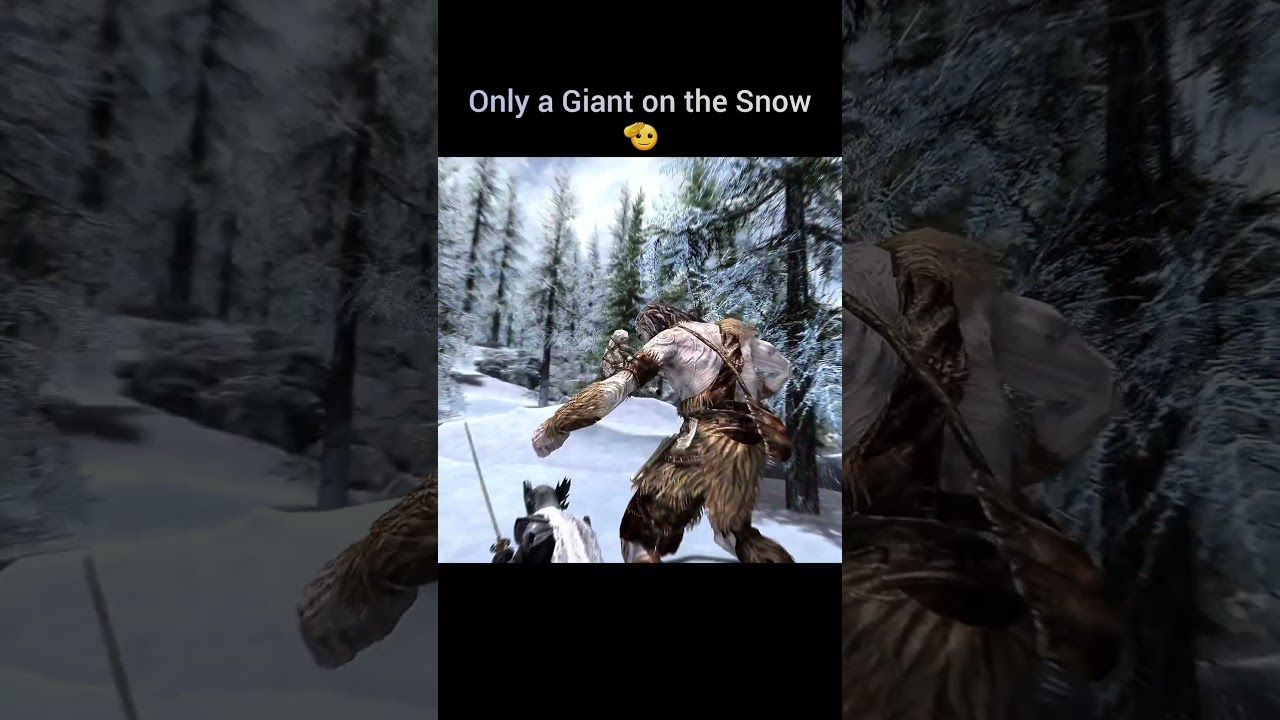 Skyrim, Only a Giant on the Snow #elderscrolls #gameplay #skyrim #shorts #rpg #ps5