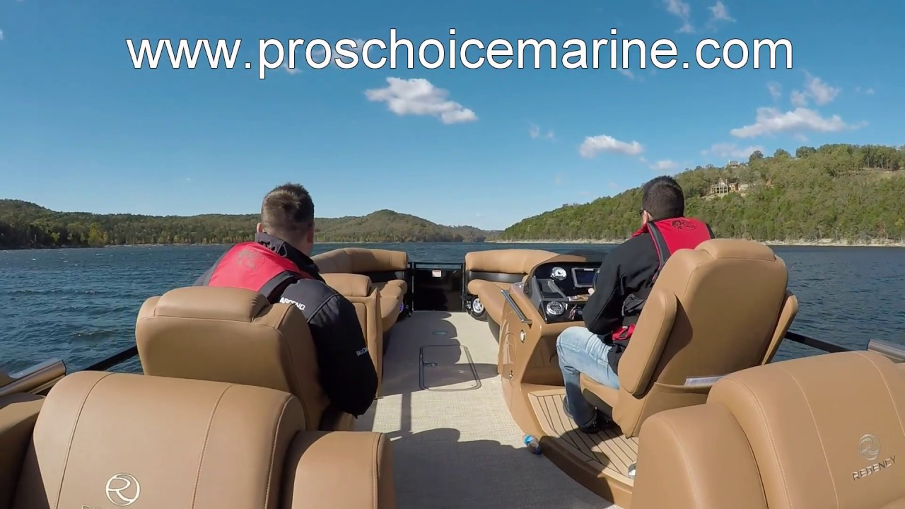 Regency 254 LE3 triple log pontoon video