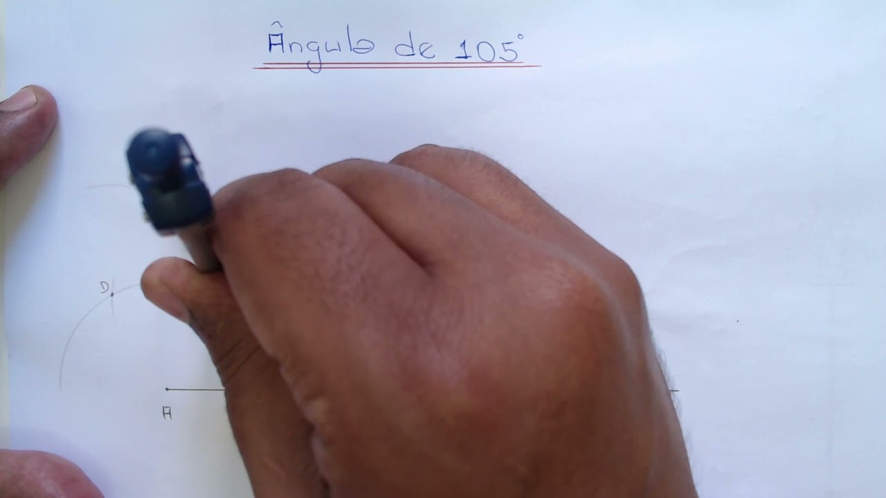 Como fazer um ângulo de 105° com régua e compasso.