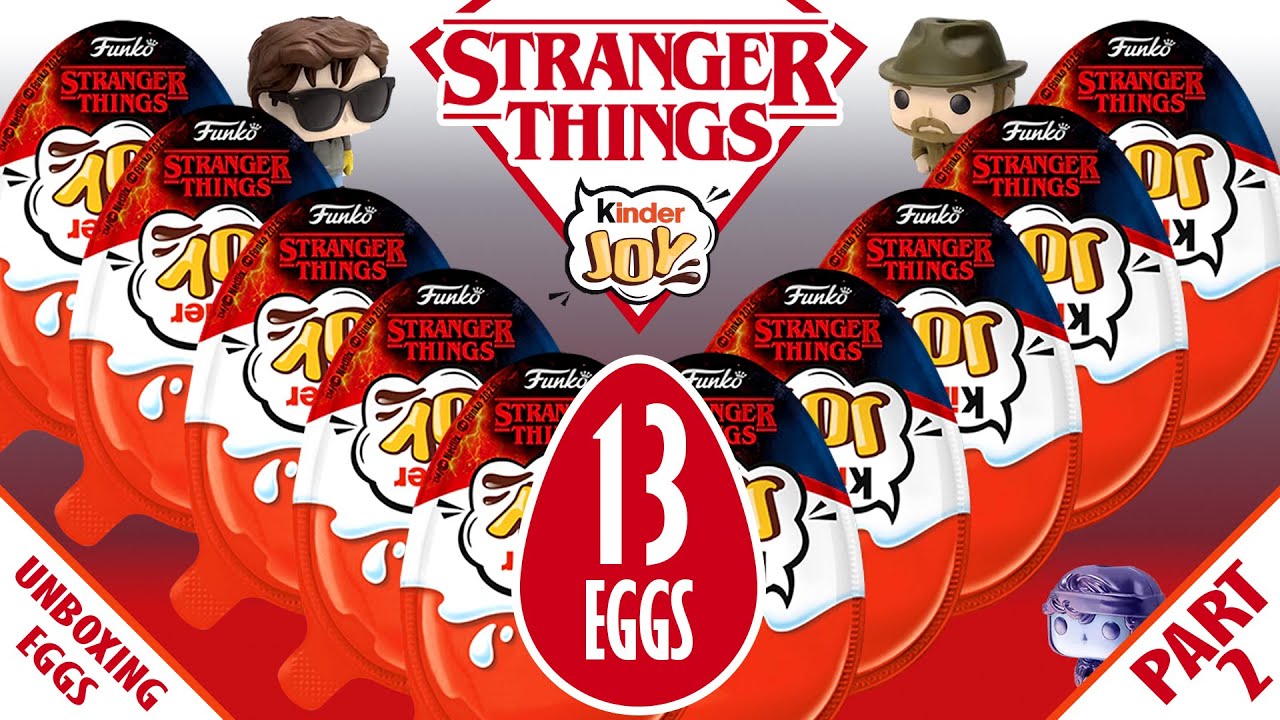 13 Kinder Joy Stranger Things Funko Surprise Eggs Unboxing