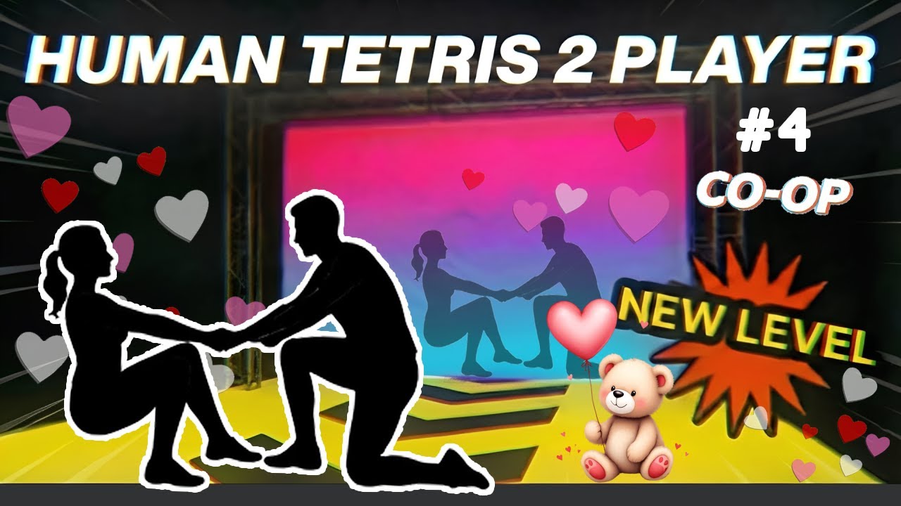 Human Tetris x 2 Player Co-op | Part 4 | Immersive Interactive Warm-Up