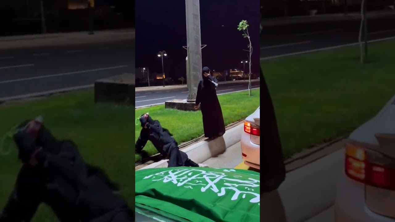 Saudi Arabia flag day fighting arab girls 🤣  #saudiarabia #tiktok #viralvideo