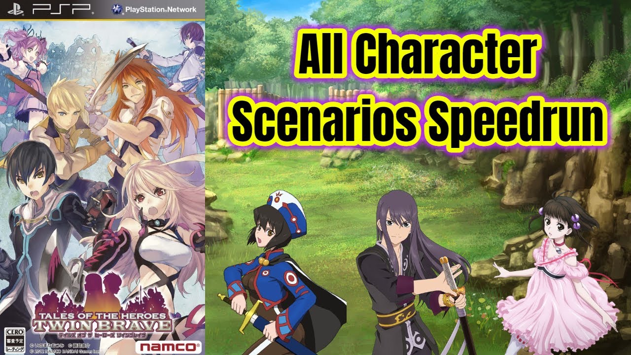 Tales Of The Heroes Twin Brave Speedrun(WR,9:52:56,All Character Scenarios)