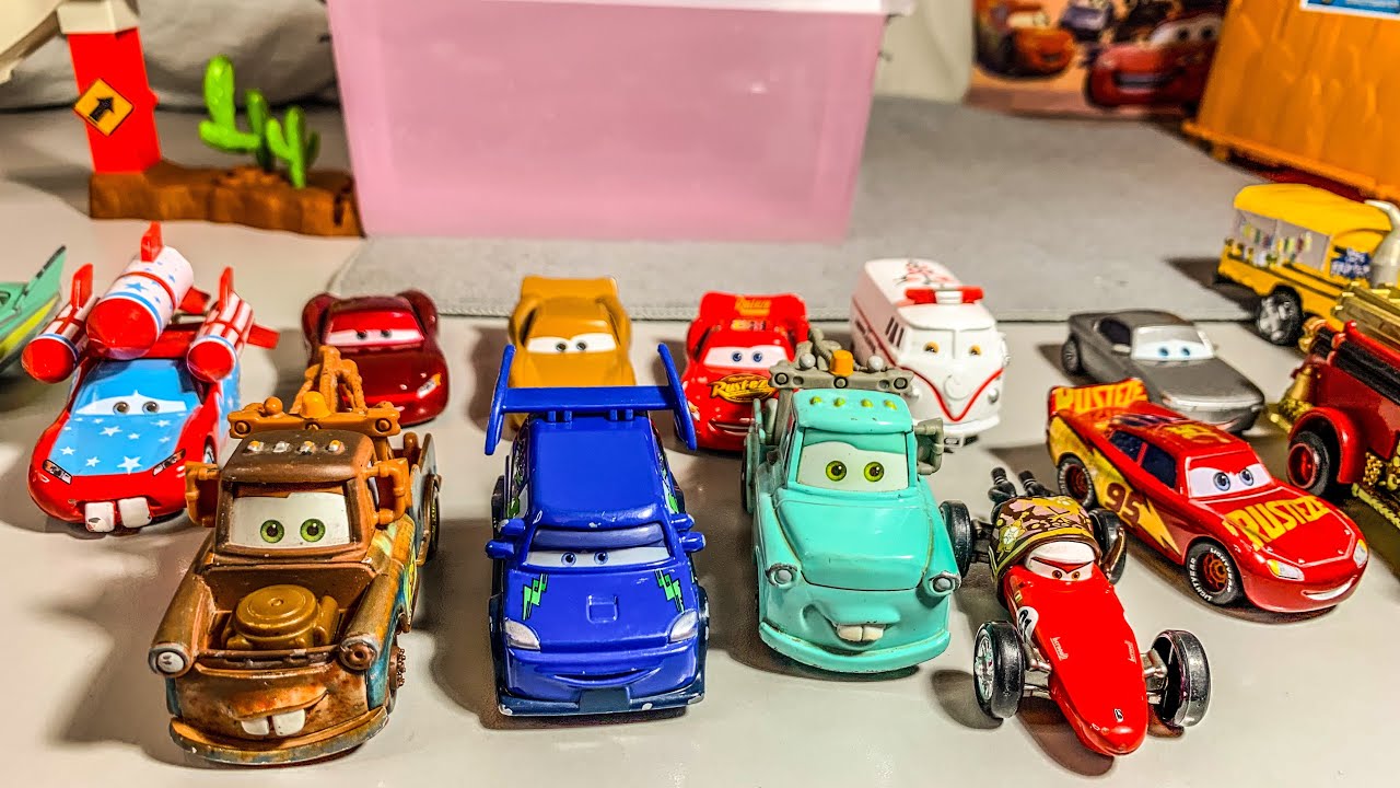 5 Lightning McQueen Mini Cars Rolling Downhill | ASMR