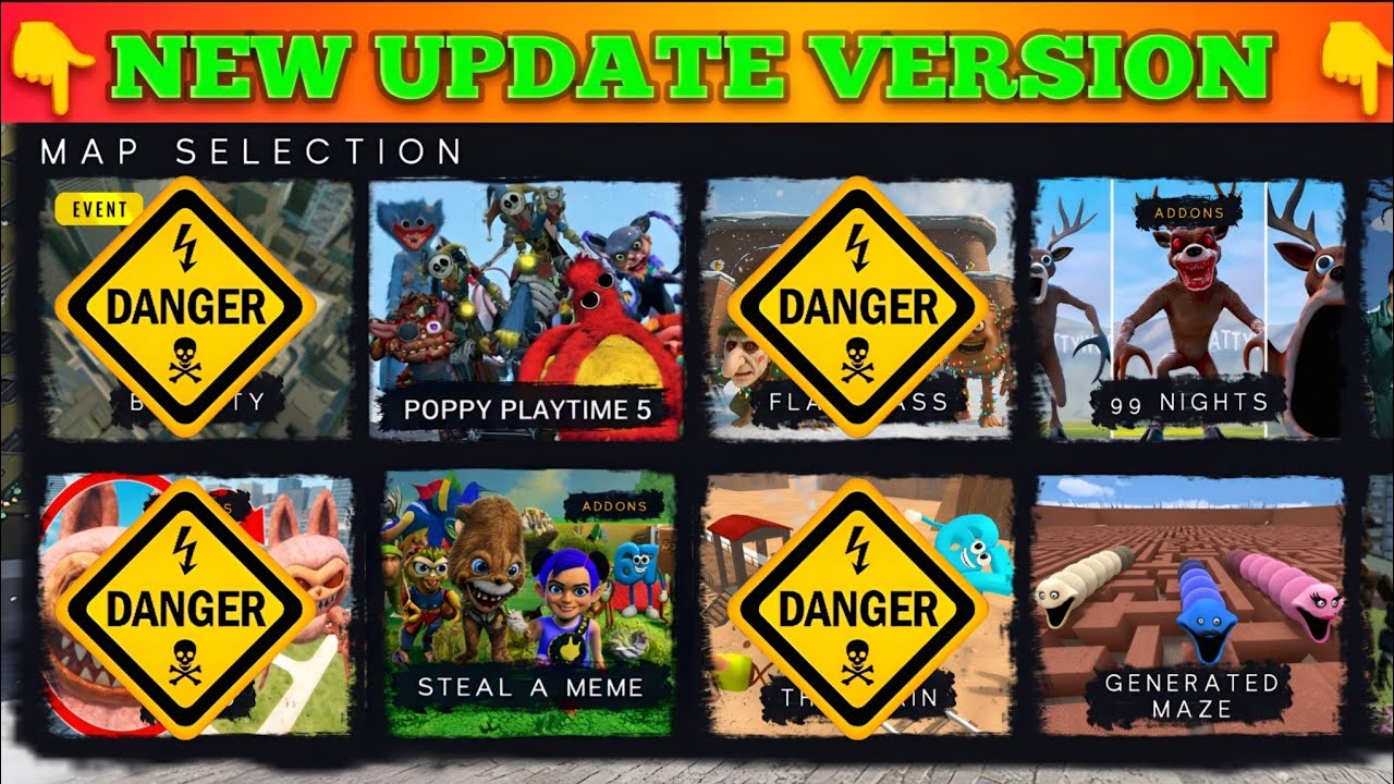 Nextbots in playground mod updated new poppy playtime chapter 5 magic wands with voice spells 