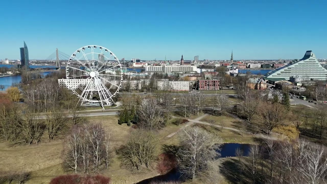 Air Tom Flying Over Riga’s New Ferris Wheel