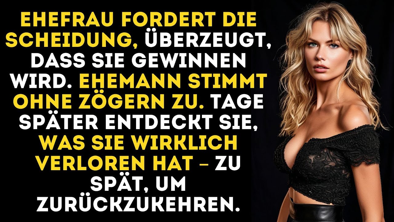 Sie forderte die Scheidung, überzeugt von ihrem Sieg – bis sie den Verlust erkannte, den sie nicht..