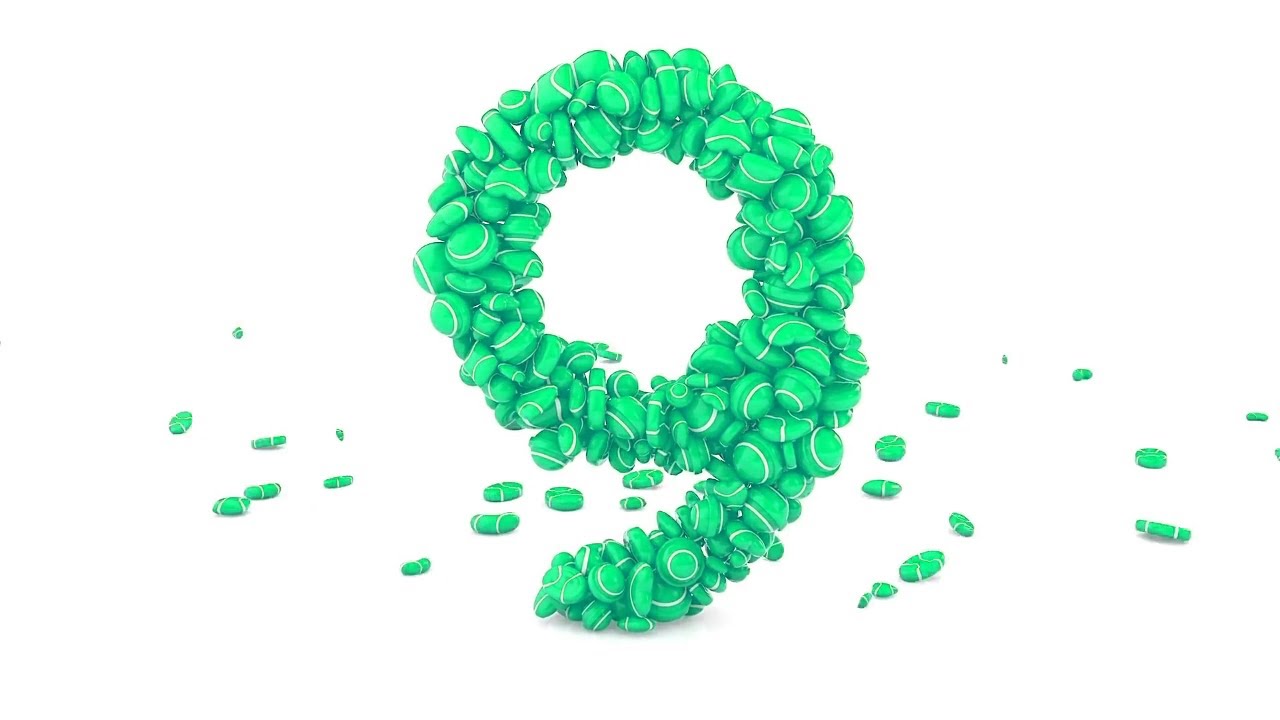 Learn number 9 with Candy Balls (Sponsored By:Gamavision Csupo 2001 effects)