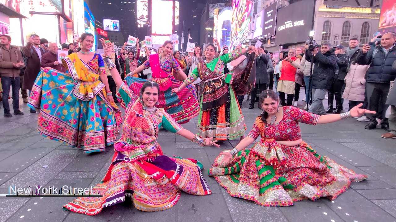 Indian Garba Dance Times Square NYC December 7 2023