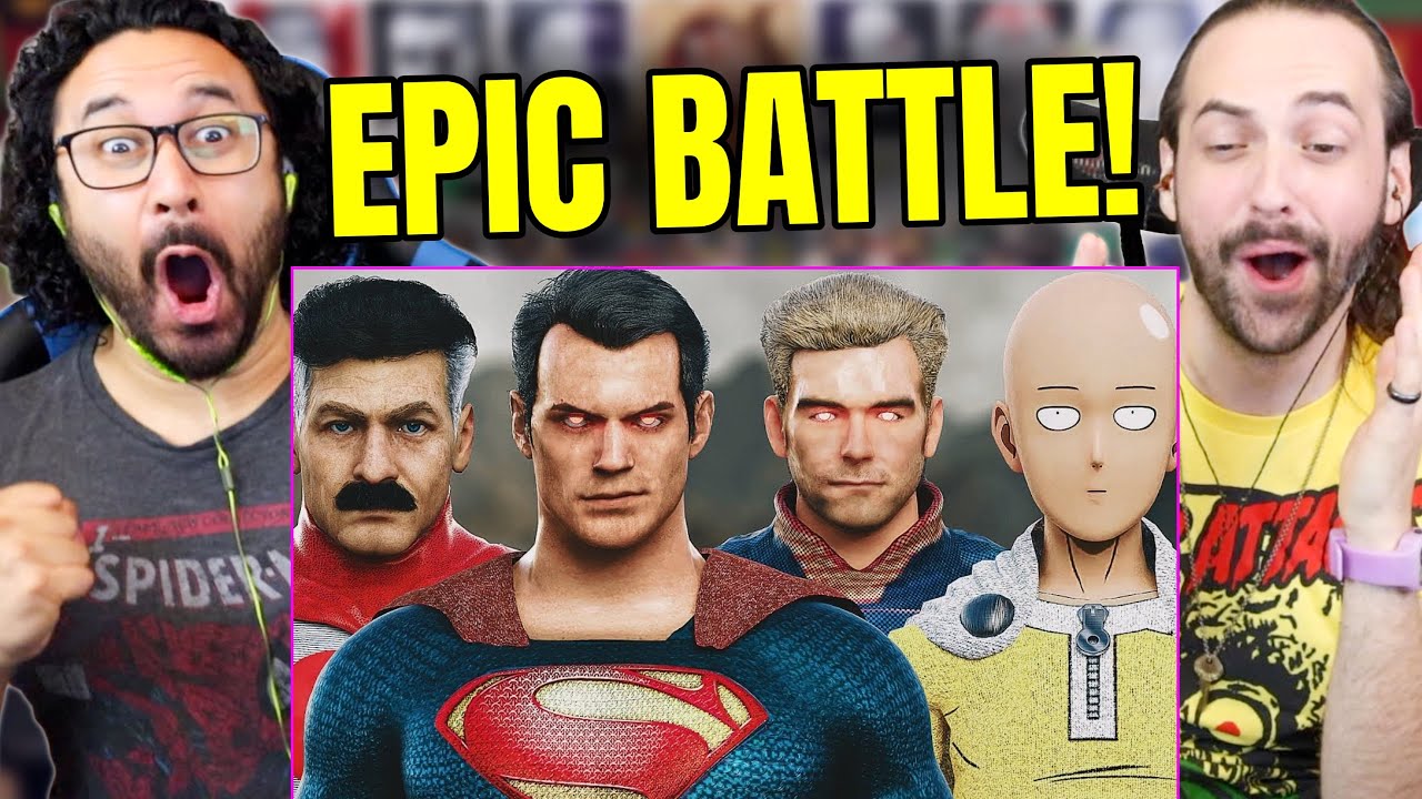 SUPERMAN vs. SAITAMA vs. HOMELANDER vs. OMNI-MAN | EPIC BATTLE - REACTION!!