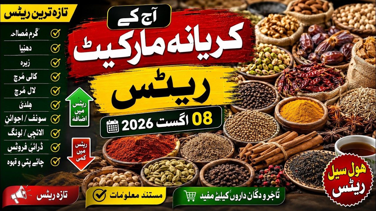 Pakistan Kiryana Market Rates Today | Masala, Cumin, Coriander, Black Pepper & Dry Fruit Prices